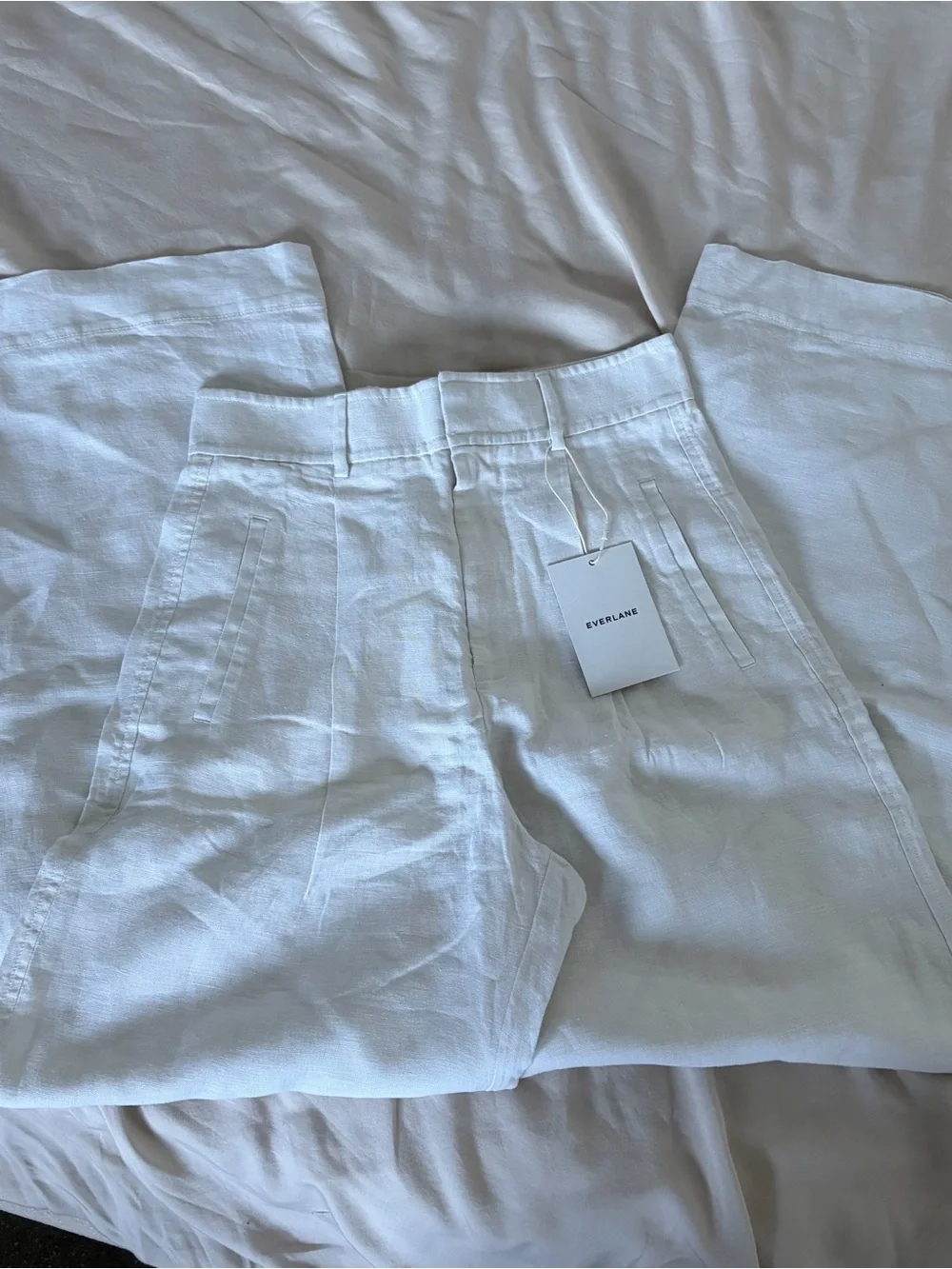 NWT Everlane Way High European Flax Linen Pants